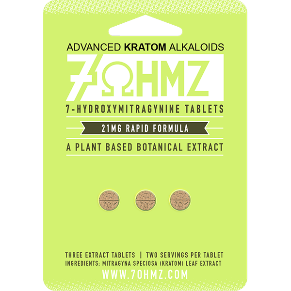 7OHMZ 21MG Rapid Release - 3 Count Pack - Kratom Hood