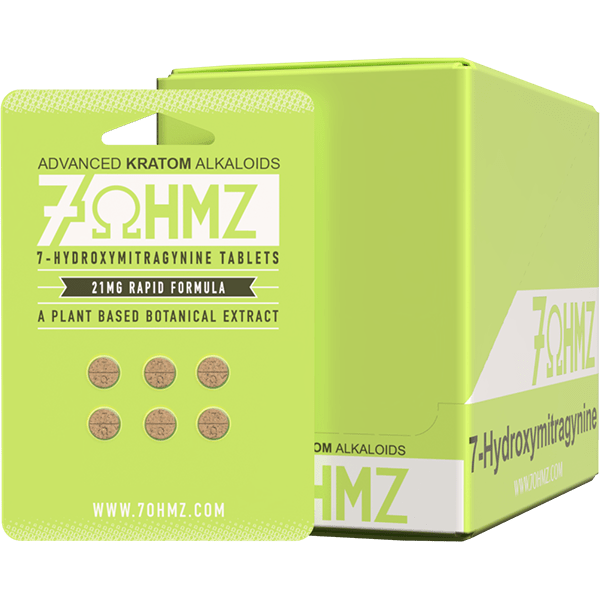 7OHMZ 21MG Rapid Release - 6 Count Wholesale Box - Kratom Hood