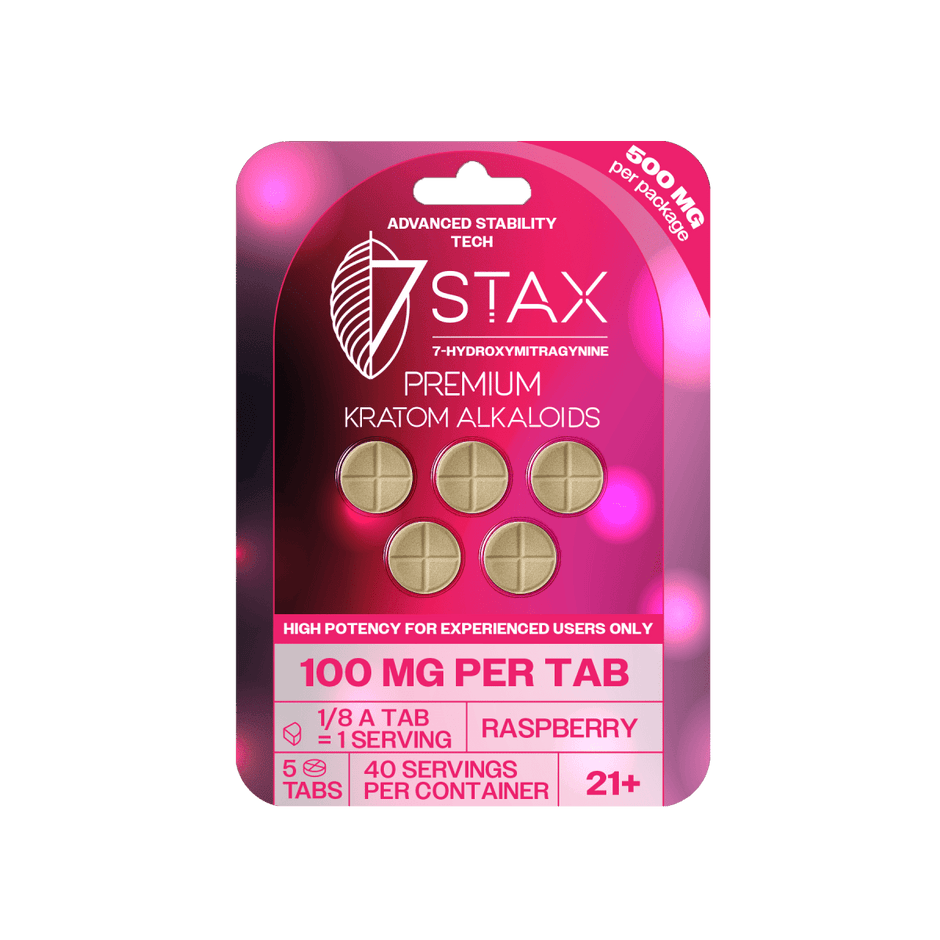 7Stax Premium 7 - OH Kratom Alkaloid Tablets 500mg (5 Count) - Kratom Hood