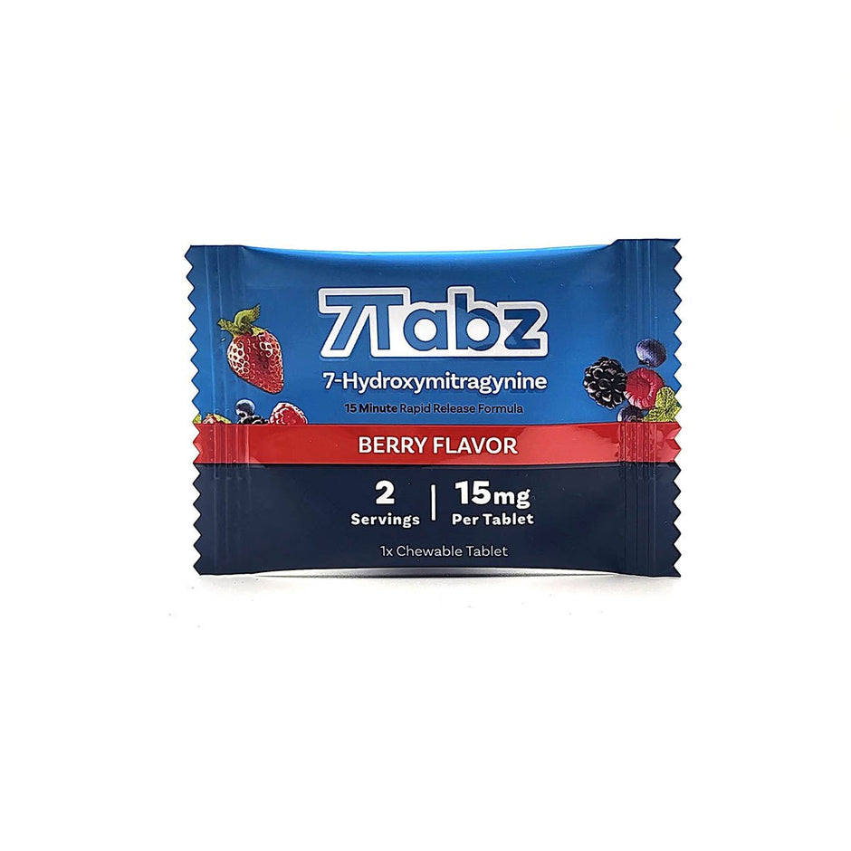 7Tabz 7 - Hydroxymitragynine Berry Flavor Single Chewable Tablet 15mg - Kratom Hood