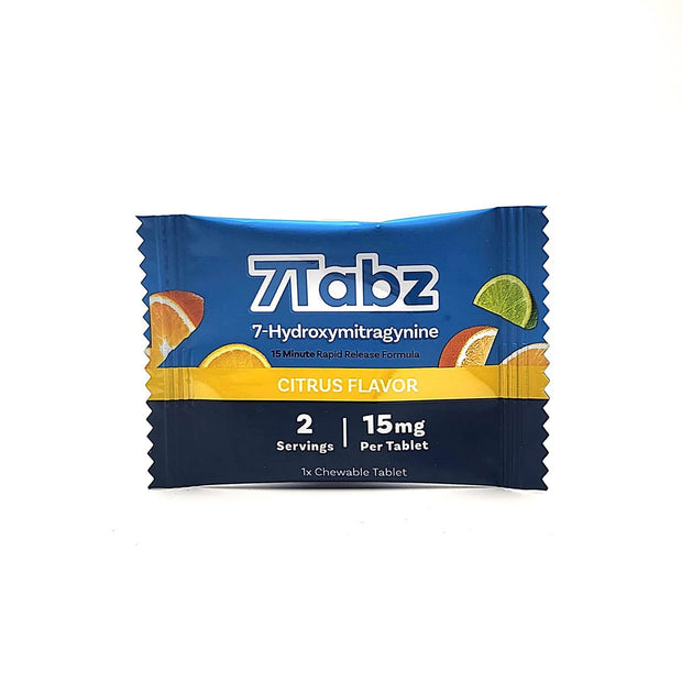 7Tabz 7 - Hydroxymitragynine Citrus Flavor Single Chewable Tablet 15mg - Kratom Hood