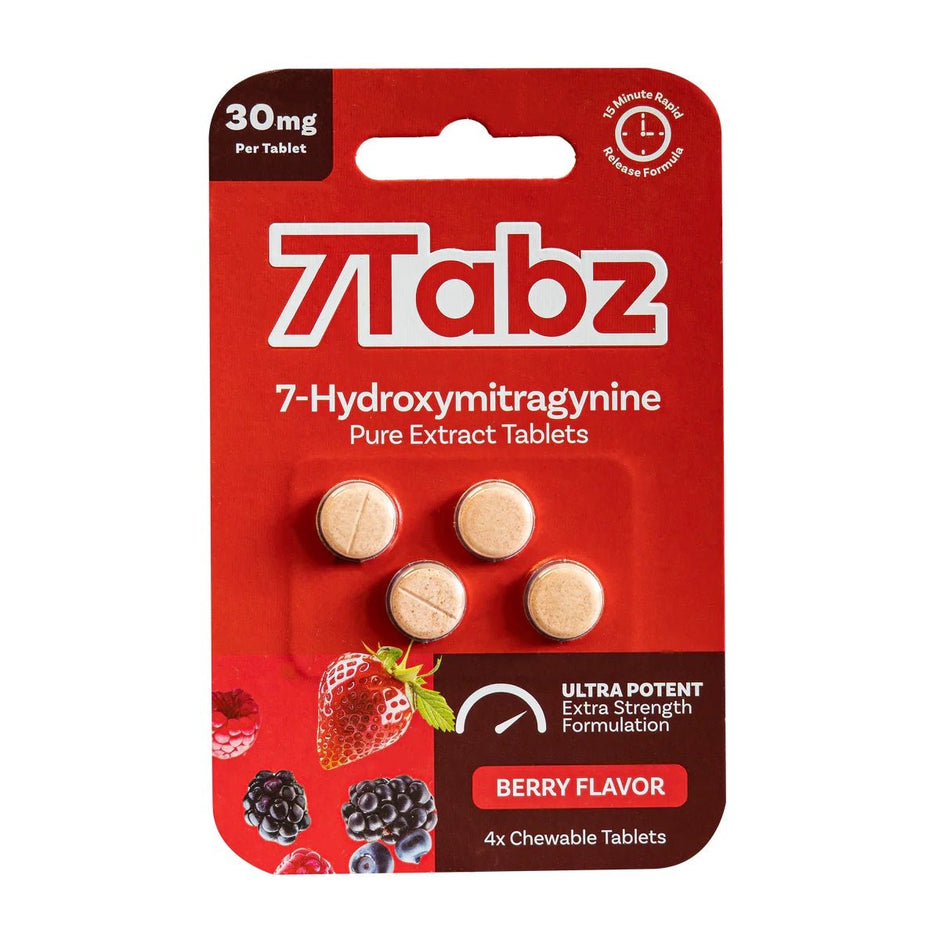 7Tabz Ultra Potent 7 - Hydroxymitragynine Chewable Tablets 30MG (4 - Count - 5 Flavors) - Kratom Hood
