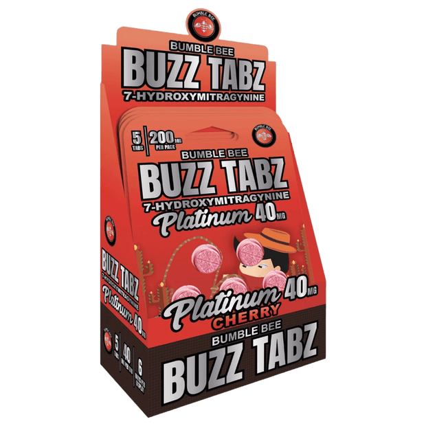 Bumble Bee Buzz Tabz Platinum 40mg: Premium Cherry Chewables - Kratom Hood