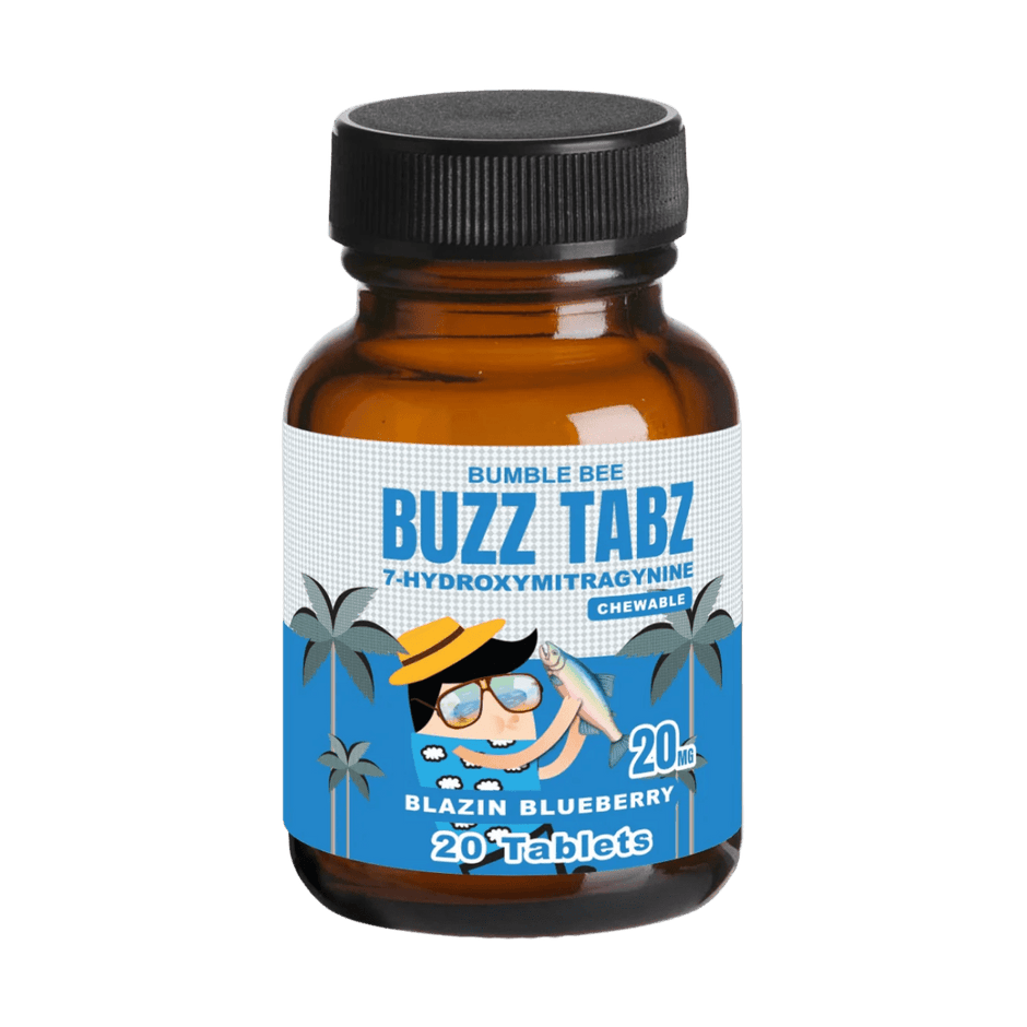Bumblebee Buzz Tabz 7 - OH 20mg 20 Count - Blazin Blueberry - Kratom Hood