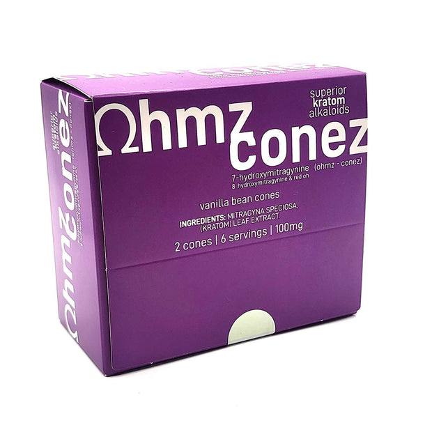 Eat Ohmz Conez Vanilla Bean 7 - Hydroxymitragynine Red OH 100mg 2 Cones - Kratom Hood