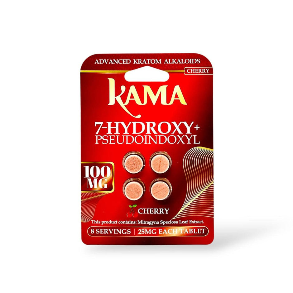 Kama 7 - Hydroxy Tablets 25mg (4 Count) - Cherry - Kratom Hood