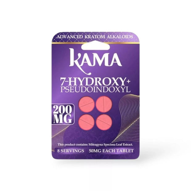 Kama 7 - Hydroxy Tablets 50mg (4 Count) - Purple (Natural) - Kratom Hood