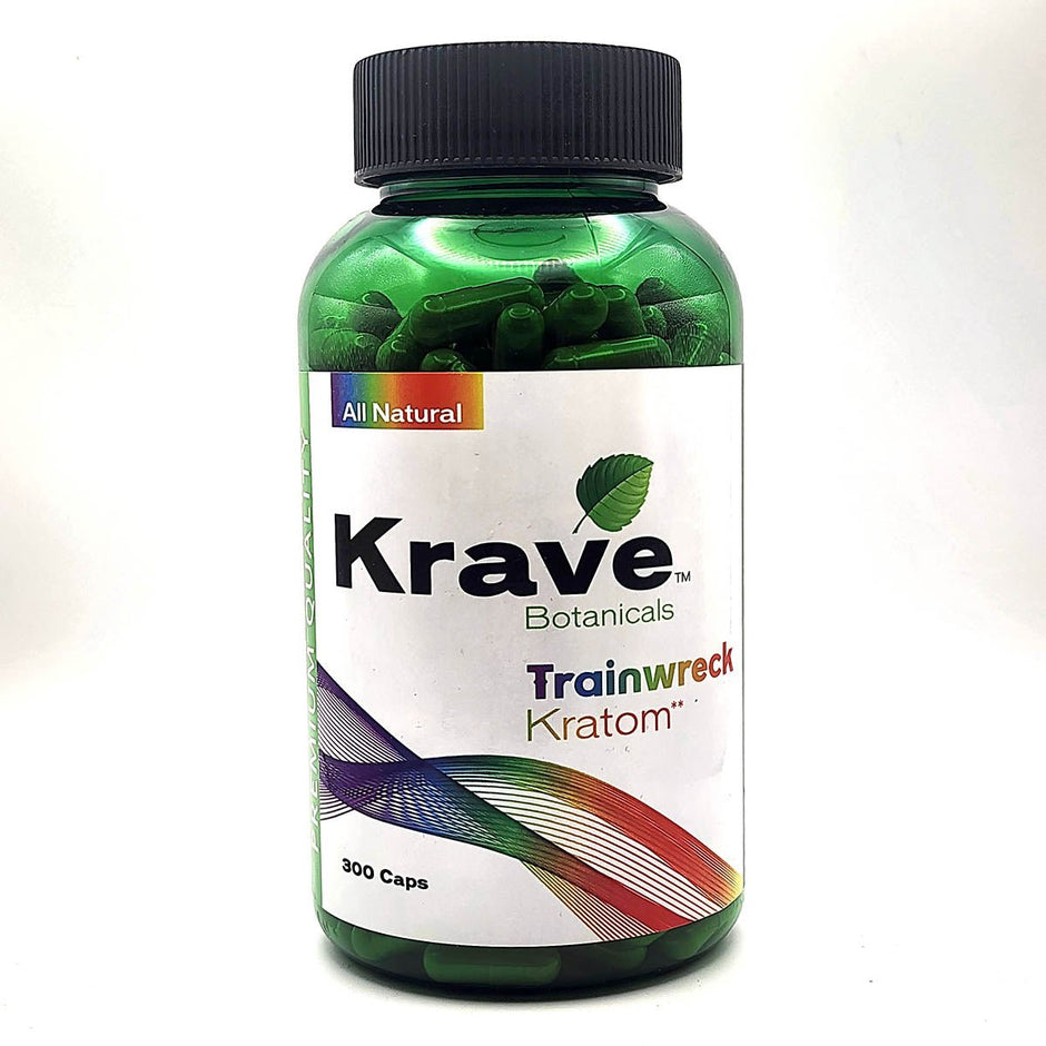 Krave Trainwreck Kratom Capsules 300 Count - Kratom Hood