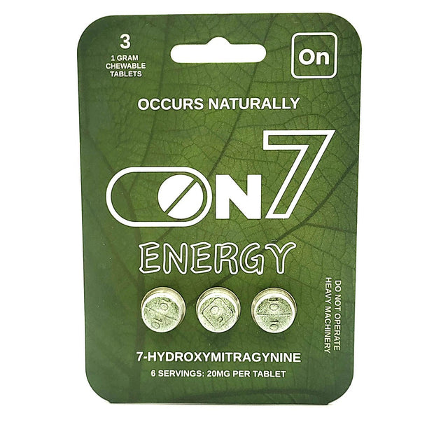 On7 Energy 7 - Hydroxymitragynine Chewable Tablets 3 Count 20mg - Kratom Hood