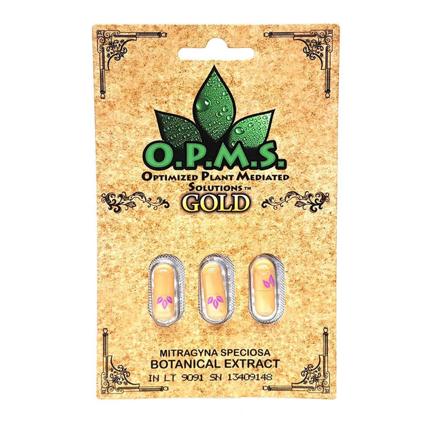 OPMS Gold Kratom Capsules - 3 Pack - Kratom Hood