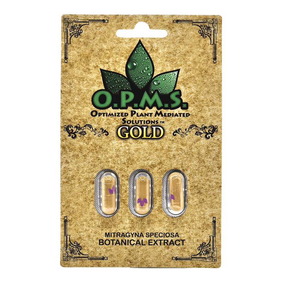 OPMS Gold Kratom Extract Capsules - Wholesale Pack of 10 - Kratom Hood