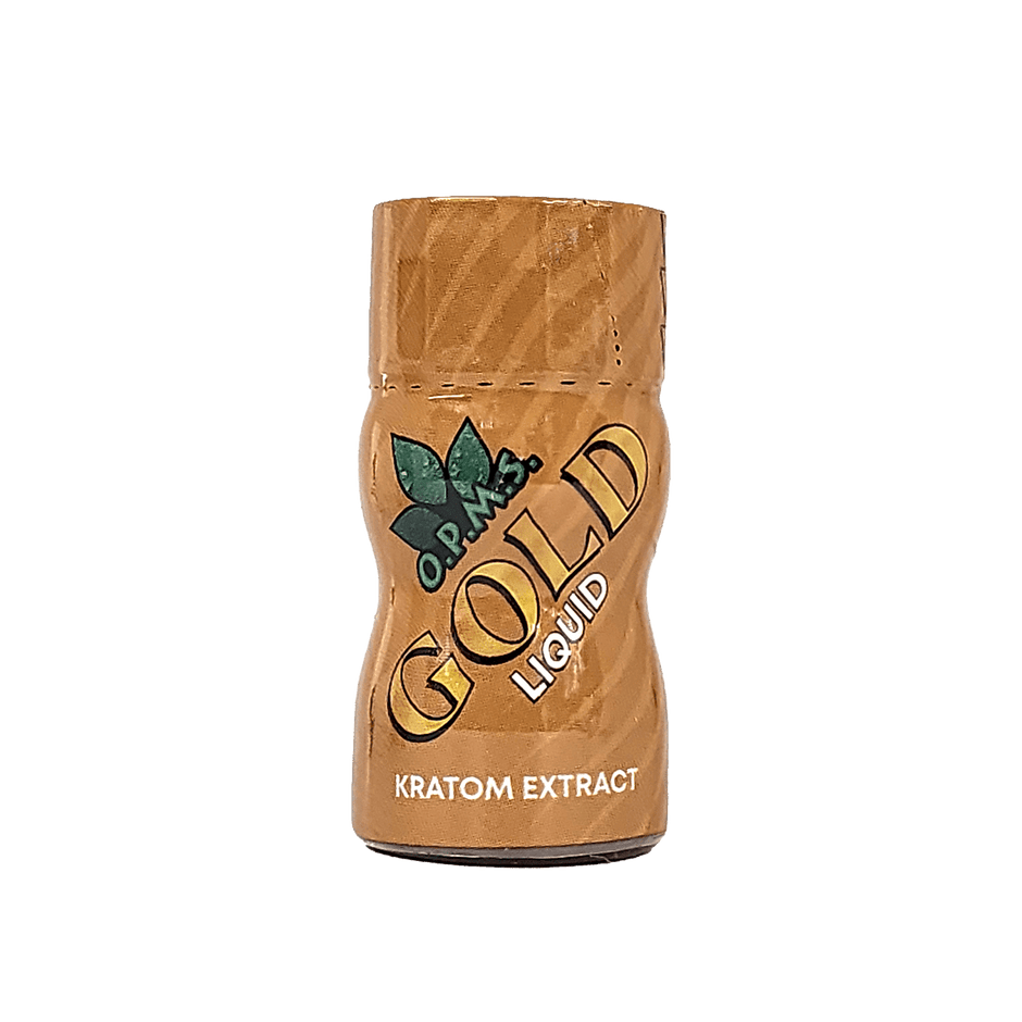 OPMS Gold Liquid Kratom Shots - Wholesale Box of 50 (New Packaging!) - Kratom Hood