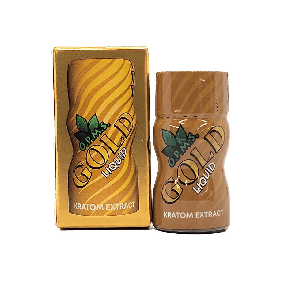 OPMS Gold Liquid Kratom Shots - Wholesale Box of 50 (New Packaging!) - Kratom Hood