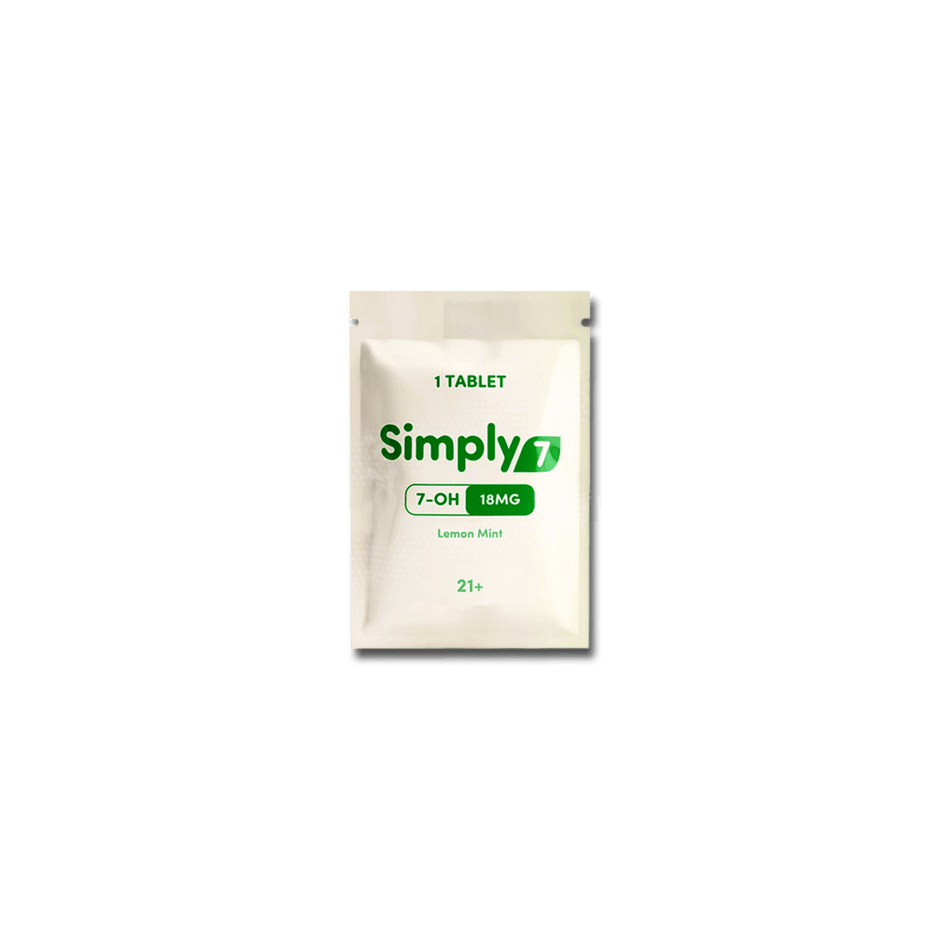 Simply 7 18mg 7 - Hydroxymitragynine Tablets Lemon Mint - 1 Count - Kratom Hood
