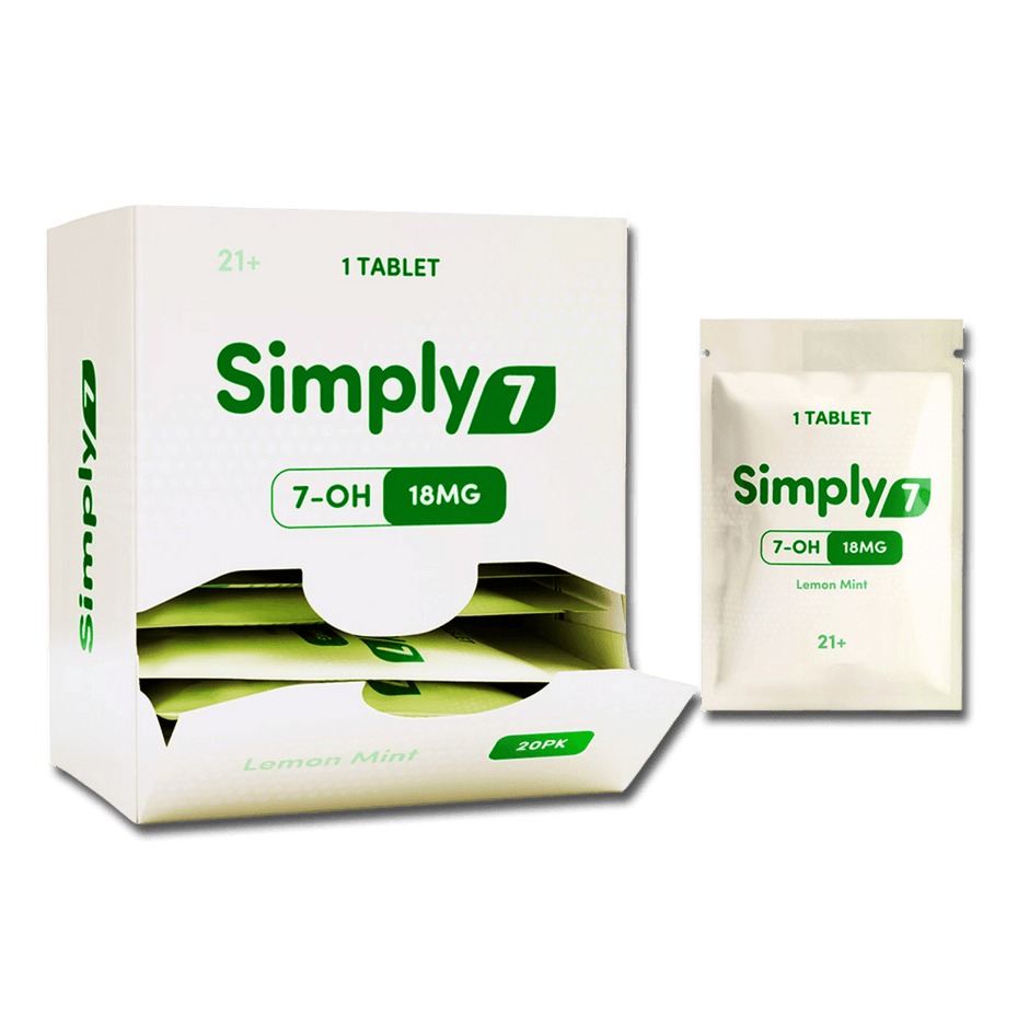 Simply 7 18mg 7 - Hydroxymitragynine Tablets Lemon Mint - 1 Count - Kratom Hood