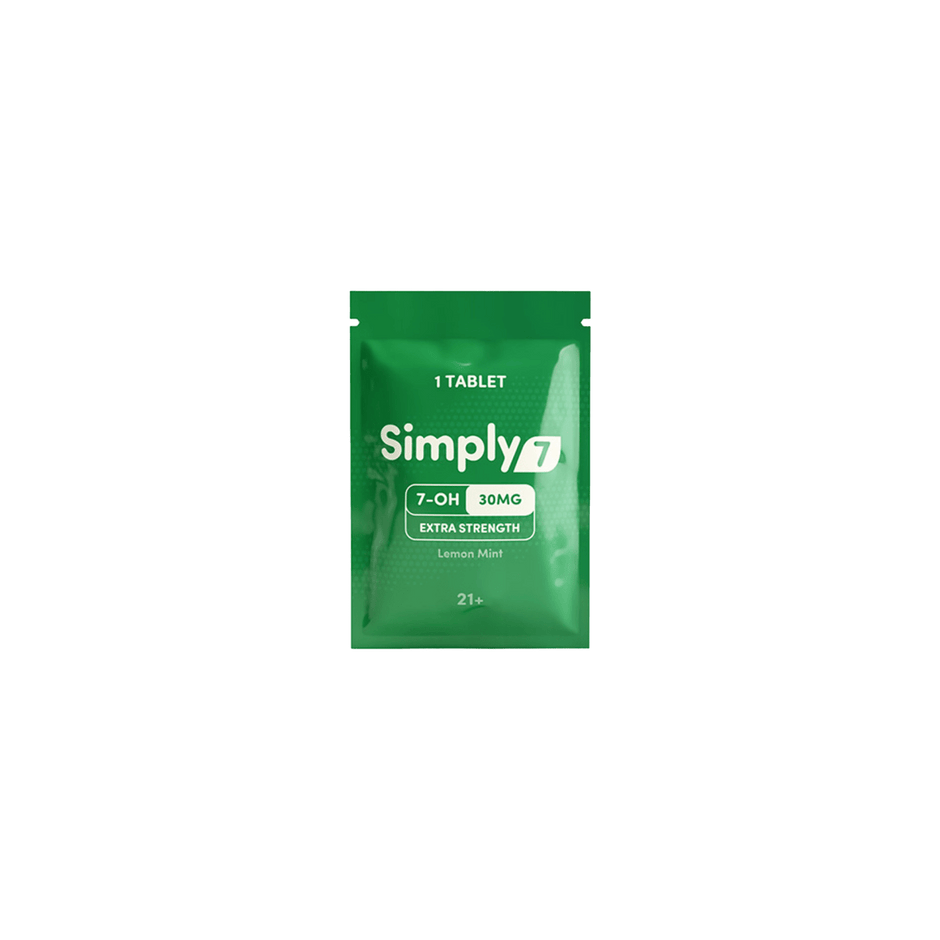 Simply 7 30mg 7 - Hydroxymitragynine Tablets Extra Strength Lemon Mint - 1 Count - Kratom Hood