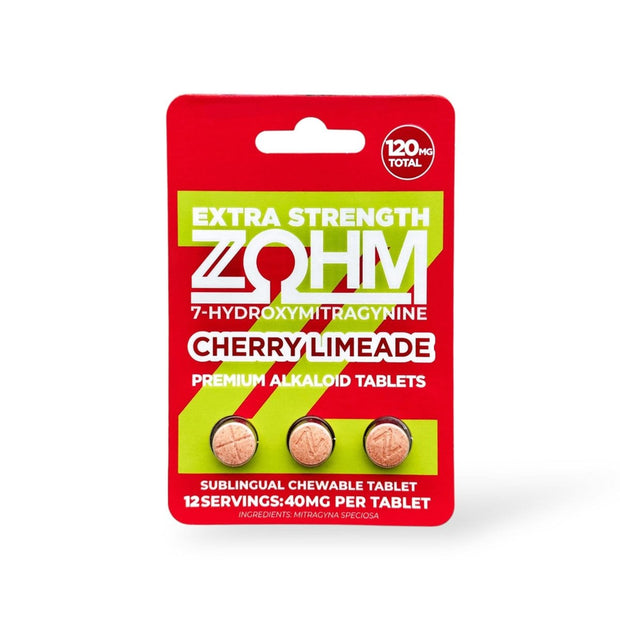 ZOHM Extra Strength 7 - Hydroxymitragynine Chewable Tablets 40MG (3 - Count) - Kratom Hood